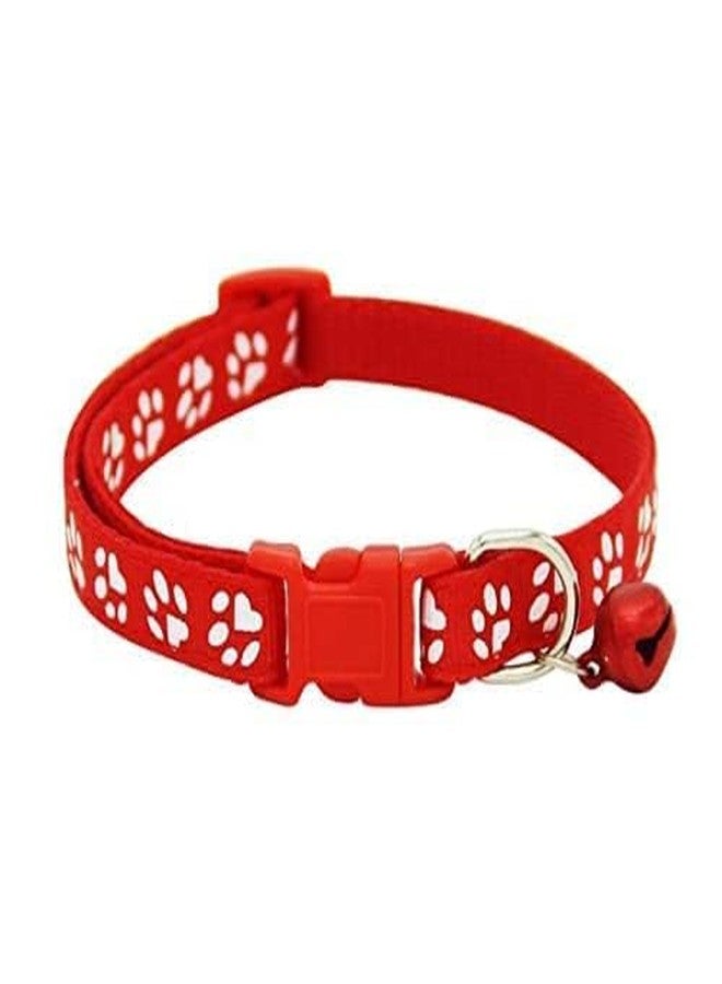 GOLD MAX Pet Collar - Adjustable [8-11 inch], with Bell, Fast Release Buckle, Neck Collar for Kitten, Cat, Small Dogs & Puppies - [Red] - Image 1